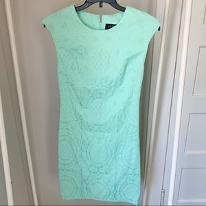Turquoise blue shift dress